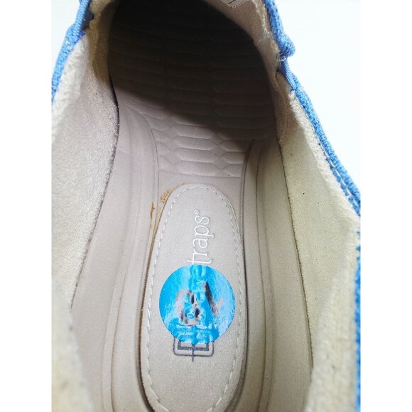 Baretraps Size 10M Mens Lincoln Blue Canvas Slip On Logo Comfort Fashion Loafers - Picture 11 of 12